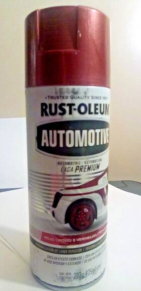Rust-oleum 020066490683 Red Rustoleum Automotive Custom Chrome Gloss Spray Paint- 10 Oz Free Shipping