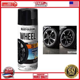 Rust-oleum 020066491376 Rust-oleum High Performance Wheel Coating Spray Paint Car Trucks Matt Black11 Oz