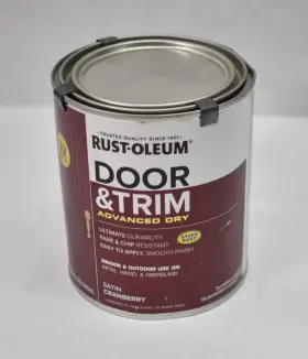 Rust-oleum 020066492311 Door And Trim Advanced Dry Satin Cranberry 1 Quart Canister Resist