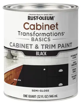 372012 Rust-oleum 020066496012 Transformations Basics Cabinet And Trim Paint Quart Black 32