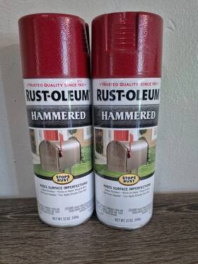 Rust-oleum 020066721787 2 New Rust-oleum Hammered Bright Red Discontinued And Rare