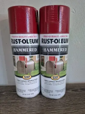 Rust-oleum 020066721787 2 New Hammered Bright Red Discontinued And Rare
