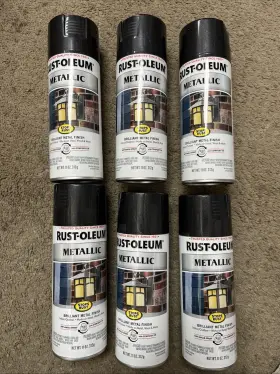 Rust-oleum 020066725082 Stops 11 Oz. Metallic Black Night Protective Spray Paint 6pk
