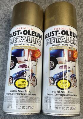 Rust-oleum 020066727086 2 Vtg 1999 Rust-oleum 7270 Gold Rush Metallic Spray Paint 11oz Not Full Read