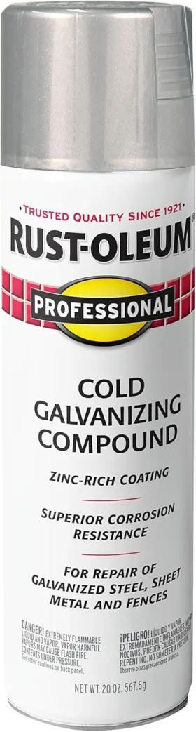 7585838v Rust-oleum 020066758585 Professional Galvanizing Compound Spray 20 Oz Cold Gray
