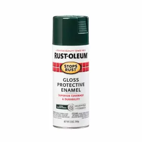 7733830 Rust-oleum 020066773380 Stops Spray Paint 12 Oz Gloss Dark Hunter Green
