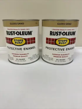 Rust-oleum 020066777159 2x 7771 Stops Protective Enamel 1 Quart Each. Gloss Sand