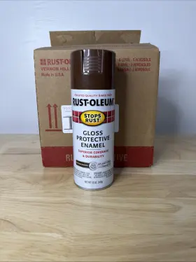 Rust-oleum 020066777586 New 6 Cans Spray Paint Gloss Leather Brown Oil Based Enamel Rustoleum