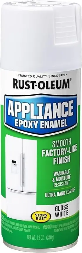 Rust-oleum 020066788186 Appliance Epoxy Enamel Washable And Moisture Resistant Gloss White 12oz
