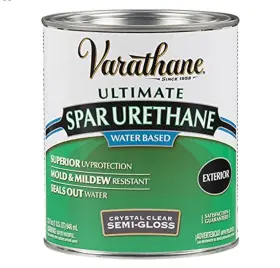 Rust-oleum 026748250149 Varathane Ultimate Semi-gloss Clear Water-based Spar Urethane 1 Quart - Pack Of 2