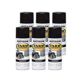 Rust-oleum 10020066262256 Rust-oleum 280123-6pk Farm Implement Spray Paint 12 Oz Gloss Black Pack Of 6