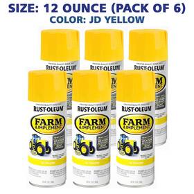 Rust-oleum 10020066262287 Rust-oleum 280129-6pk Farm And Implement Spray 12 Oz Jd Yellow Pack Of 6