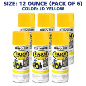 10020066262287 Rust-oleum 280129-6pk Farm And Implement Spray 12 Oz Jd Yellow Pack Of 6