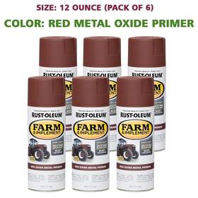 Rust-oleum 10020066262577 Rust-oleum Implement Spray Primer 12 Oz Flat Red Metal Oxide 6 Pack