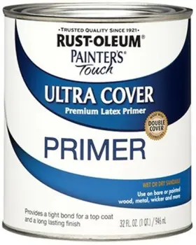 224430t Rust-oleum 186490 Quart Latex Primer Paint White Pack Of 2