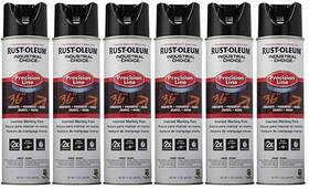 Rust-oleum 1875838 Marking Spray 17 Oz Black Water-based Rust-oleum Precision Line 6-pk
