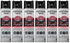 1875838 Rust-oleum Marking Spray 17 Oz Black Water-based Precision Line 6-pk