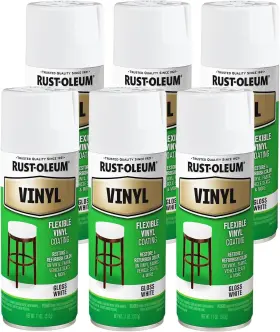 1911830  Rust-oleum 1911830-6pk Specialty Vinyl Spray Paint 12 Oz White 6 Pack