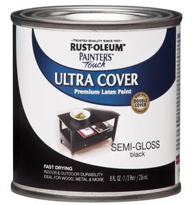 Rust-oleum 1974730 Rust-oleum 1974730-6pk Painters Touch Latex Paint Half Pint Semi-gloss Bla