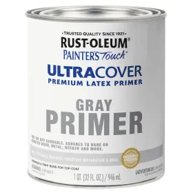 1980502 Rust-oleum Painters Touch Gray Flat Primer 1 Quart Indoor Outdoor Paint