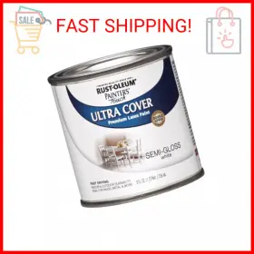 1993730 Rust-oleum Painters Touch Latex Paint Half Pint Semi-gloss White 8 Fl