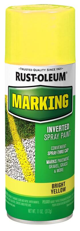 Rust-oleum 1997830 Bright Yellow Marking Spray Paint 11 Ounce For Outdoors