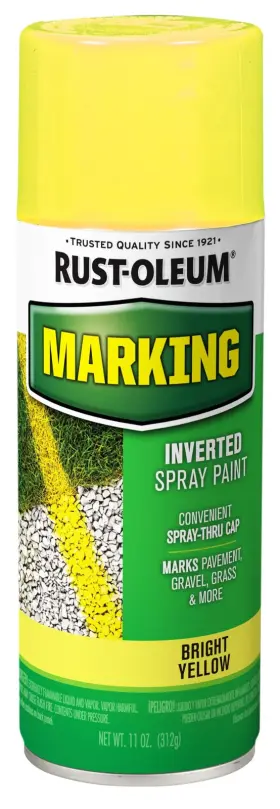 1997830 Rust-oleum Bright Yellow Marking Spray Paint 11 Ounce For Outdoors