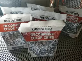 2006632290 Rust-oleum Lot Of 6 - Decorative Color Chips 301359 Gray Blend 1 Lb