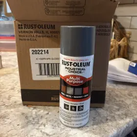 202214 Rust-oleum 6 Pack 1600 System Spray Paint Machine Gray Gloss S 12 Oz