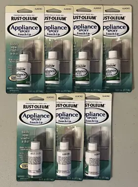 203001 Rust-oleum Lot Of 7x Plus 1 Free Almond Appliance Touch Up 0.6 Ounce Jar