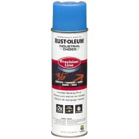 205176 Rust-oleum Precision Line Marking Paint 20 Oz Fluorescent Blue Water