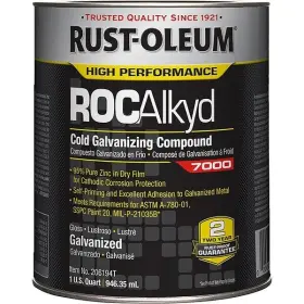 206194t Rust-oleum Cold Galvanizing Compound Gray Metallic 1 Quart