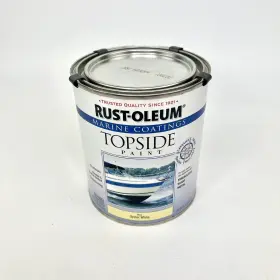 207001 Rust-oleum Marine Boat Wood Metal Fiberglass Topside Paint Coating Oyster White 1 Quart