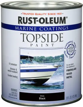 207006 Rust-oleum Black Marine Topside Paint 1-quart 32 Fl Oz Pack Of 1