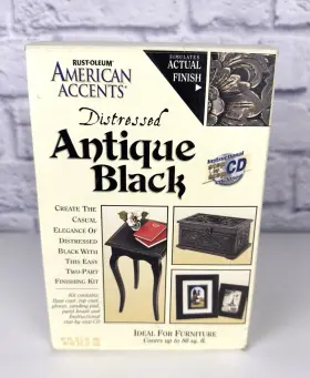 224408 Rust-oleum American Accents Distressed Antique Black Refinish Paint Kit 2005
