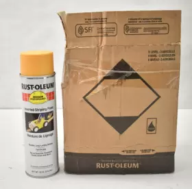 2348838v Rust-oleum Lot Of 6 High Performance Inverted Striping Paint 18oz Yellow