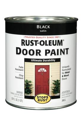 Rust-oleum 238310 Rust-oleum Front Door Oil Paint Quart Black 32 Fl Oz Pack Of 1