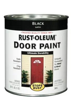 238310 Rust-oleum Front Door Oil Paint Quart Black 32 Fl Oz Pack Of 1