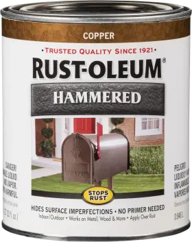 239074 Rust-oleum Stops Hammered Finish Paint Quart Copper 32 Fl Oz Pack