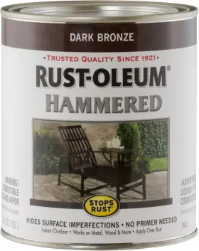 239075 Rust-oleum Stops Hammered Finish Paint Quart Dark Bronze 32 Fl Oz