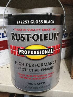 Rust-oleum 239078 Rust-oleum High Performance Enamel- G Black Gal. 055