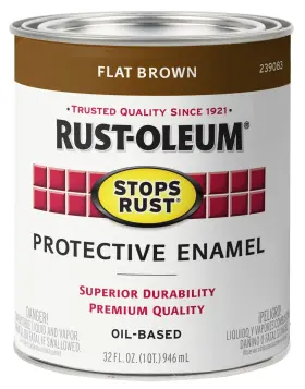 239083 Rust-oleum Stops Protective Enamel Paint 32 Fl Oz Flat Brown Durable Coa