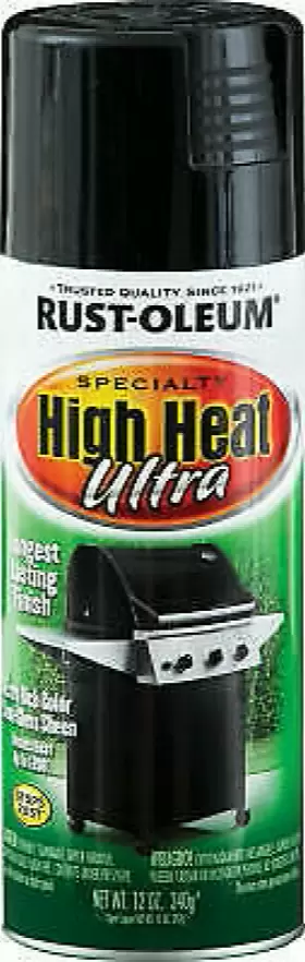 241169 Rust-oleum 6 Pack High-heat Spray Paint Bbq Semi-gloss Black 12-oz