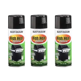 241169a3 Rust-oleum Ultra High Heat Spray Paint For Bbq Grills 1200f Black Pack Of 3