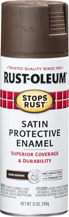 241239 Rust-oleum Stops Spray Paint 12 Oz Satin Dark Brown