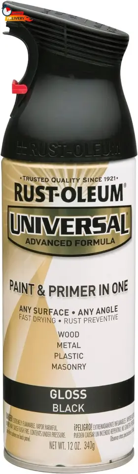 245196 Rust-oleum Universal All Surface Spray Paint 12 Oz Gloss Black