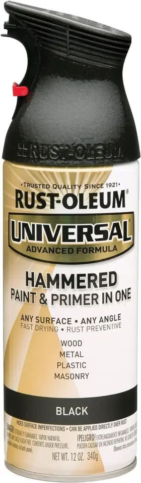 245217 Rust-oleum Universal All Surface Hammered Spray Paint 12 Oz Black