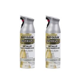 Rust-oleum 245220a2 Universal 11 Ounce Paint And Primer 2 Pack Titanium Silver Spray
