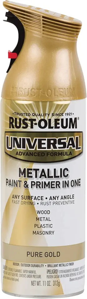 245221 Rust-oleum Universal All Surface Metallic Spray Paint 11 Oz Pure Gold