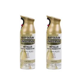 245221a2 Rust-oleum Universal Paint And Primer 11oz Pack Of 2 Metallic Oil Based Spray